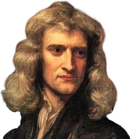 A picture of Isaac Newton.