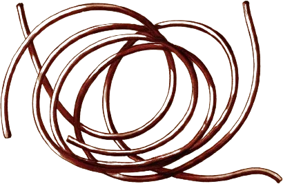 A drawing of a copper wire.