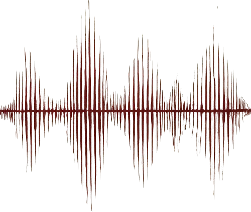 A drawing of an audio wave graph.